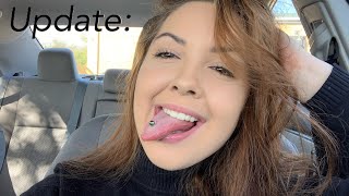 3 MONTH UPDATE ON MY TONGUE PIERCING| Q&amp;A