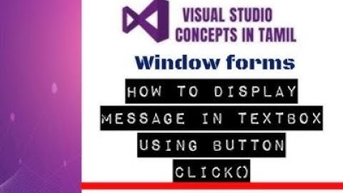 Vb.net | how to display message using textbox and button control
