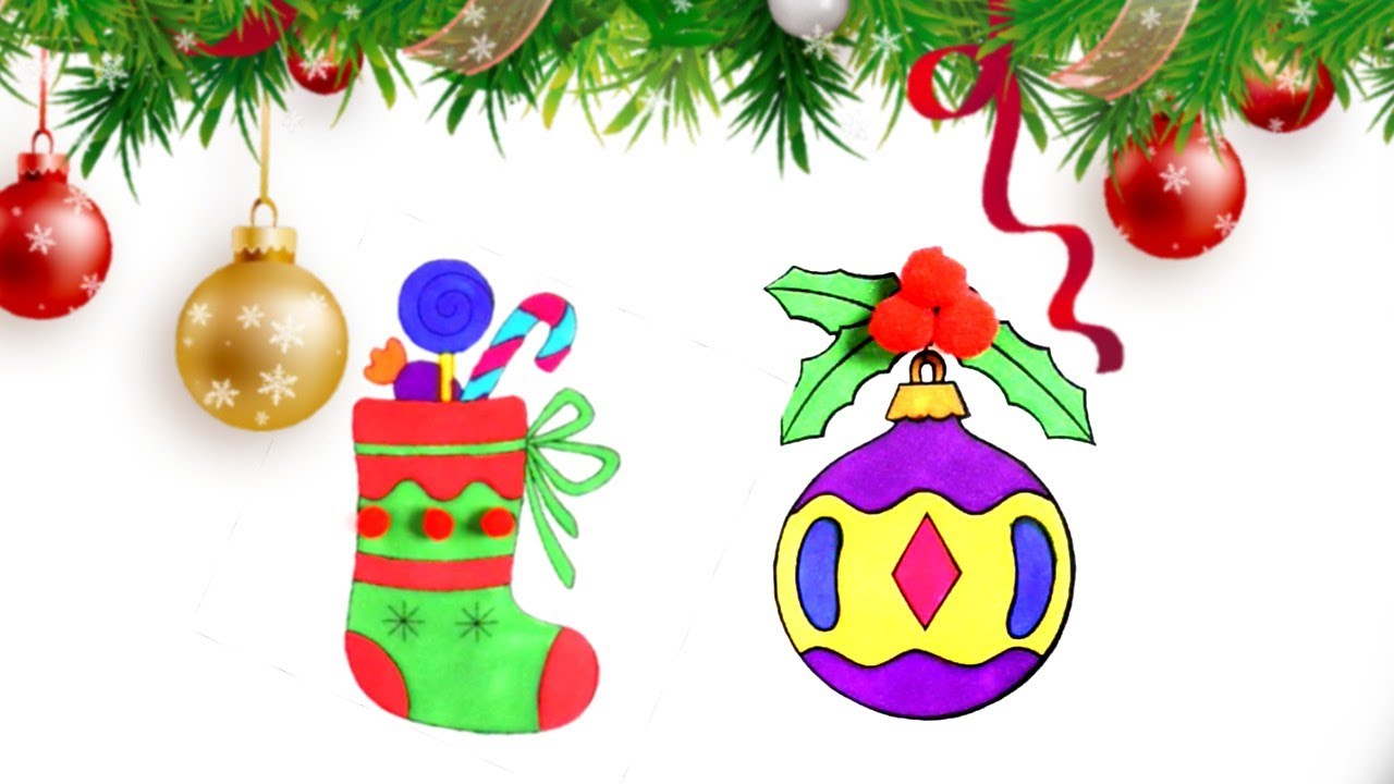 Weihnachtsschmuck | Farben Lernen | Kleine Hände Malbuch