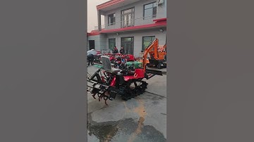 50HP High Chassis Mini Crawler Tractor with Excavator Bucket #minitractor #rotarytiller #farming