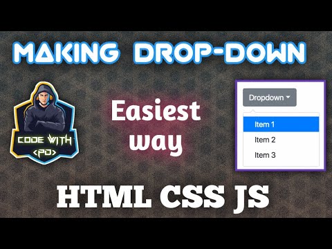 Creating Drop-down menu || Html Css Js || Vs code ||