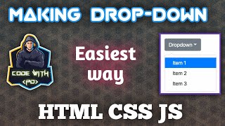 Creating Drop-down menu || Html Css Js || Vs code ||