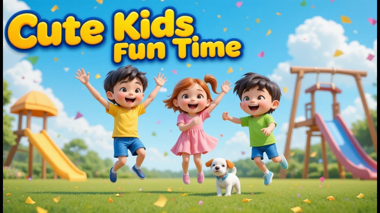 Cute Kids Cartoon 🎈 Fun Time Adventure | Learning & Play Song | Cute ...