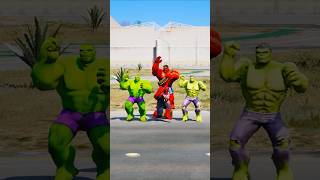 SPIDE-RMAN VS SPIDERMAN HULK SUPERHEROES BATTLE #gta5 #shorts #spiderman #hulk