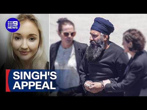 Toyah Cordingley’s killer Rajwinder Singh launches conviction appeal | 9 News Australia