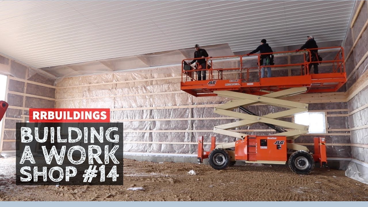 Building A Work Shop Installing A Metal Ceiling