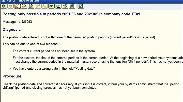 Posting only possible in periods xxxx - 