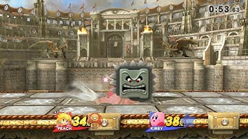 Super Smash Bros Wii U Online Battle Peach vs. Kirby
