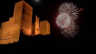 Castillos, fuegos artificiales en Blanca (Murcia)