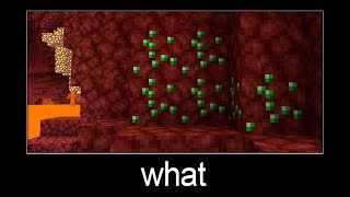 Minecraft wait what meme part 78 (emeralds in the nether)