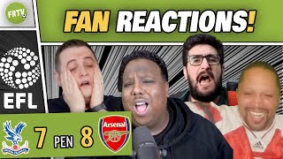 ARSENAL HATERS HEARTBROKEN & FANS ERUPT After PENALTY DRAMA vs PALACE! | EFL CUP REACTIONS