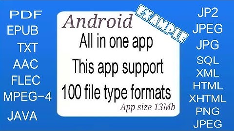 | how to open any file type | All in one app This app support 100 file type formats | android