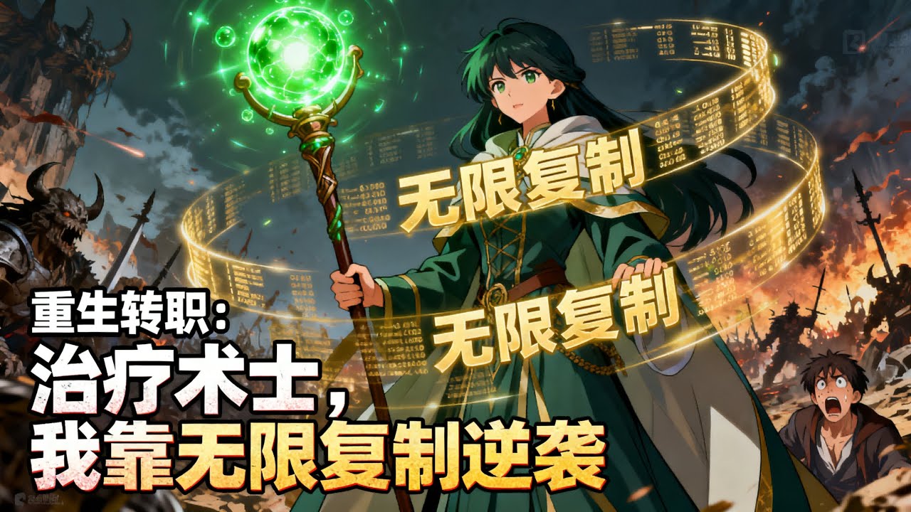 【第一集】《重生轉職：治療術士，我靠無限複製逆襲》前世被隊友背刺，重生回到轉職當天卻還是B級輔助，誰知系統變異讓我技能無限複製，從此在神魔戰場橫着走！#漫畫解說#小說推薦#爽文#異能#無敵流#小左說漫
