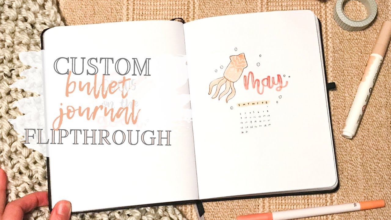 CUSTOM BULLET JOURNAL FLIP THROUGH #13 | Ocean-Themed 2021 Bullet Journal | 12 BUJO themes 2021