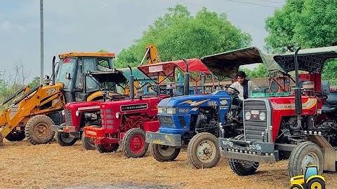 JCB 3dx Loading Mud in Mahindra 275 | Eicher 485 | Kubota | Sonalika #jcbvideo #tractorvideo #jcb3dx