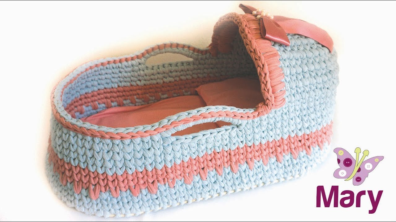 Culla all'uncinetto | port enfant | baby basket crochet