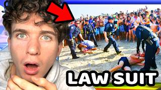 POLICE BUST HUGE BEACH PARTY (ends in chaos)