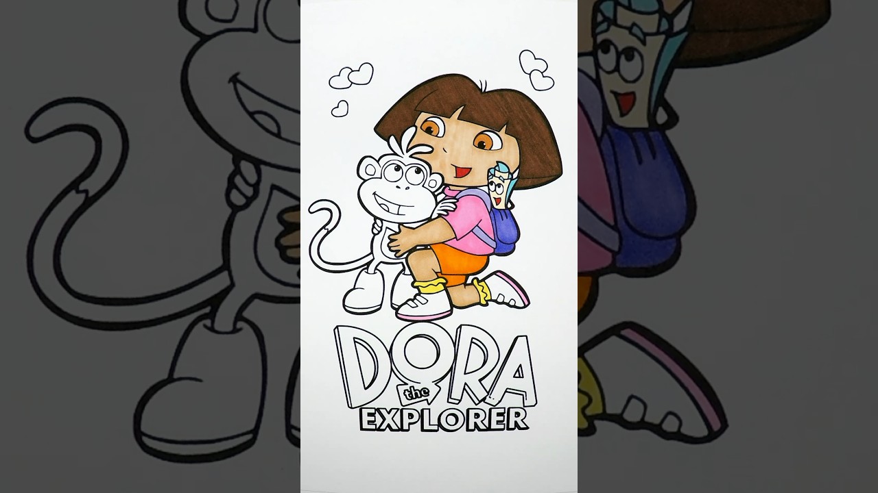 Coloring Dora the Explorer & Boots 