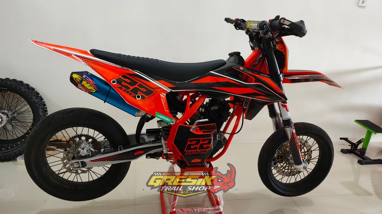 KLX MODIF SUPERMOTO KTM 250 2021 YouTube