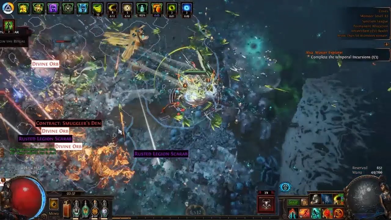 Poe 3.22 Breach ve Legion atlas stratejisi hızlı yoldan divine orb kasma LA  MF