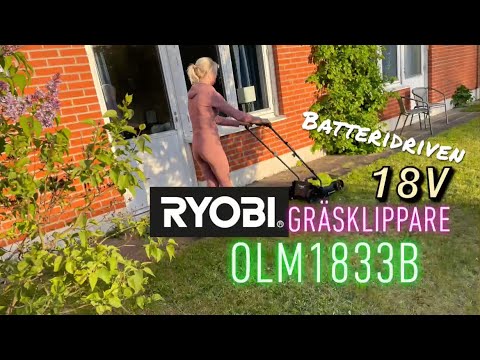 Videorecension av Ryobi OLM1833B: Testar Ryobi gräsklippare OLM1833B 18V