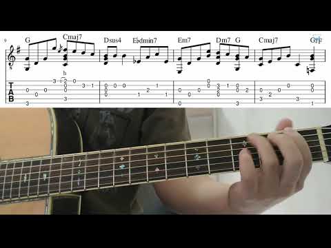 The Christmas Song - Easy Fingerstyle Guitar Playthough Tutorial Lesson With Tabs