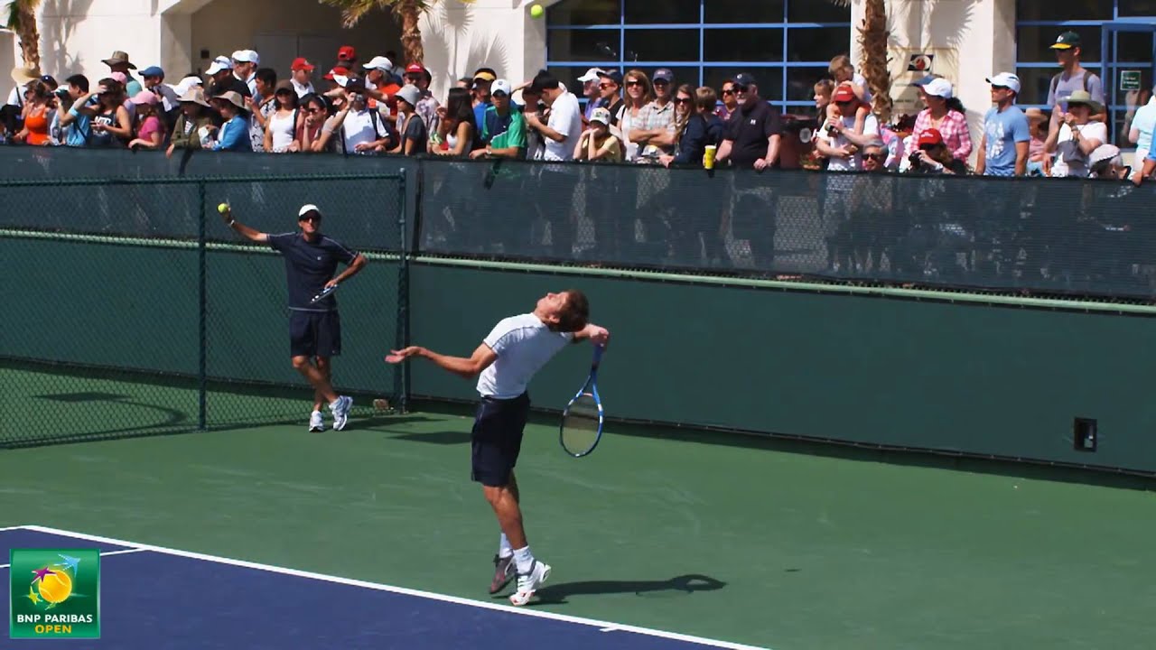 lessons review แปลว่า Igor Andreev playing practice points -- Indian Wells Pt. 24