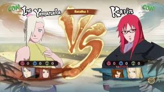 Naruto storm 4 dublado pt-br ino, konan e kushina vs karin, tsunade
mei (com com)