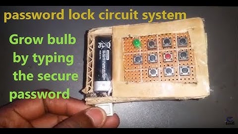 How to make password lock circuit  system using CD4017 counter