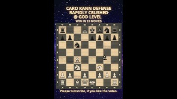 Caro Kann Defense | Rapidly Crushed @ God Level | Chess Openings | Chess Tricks #chess