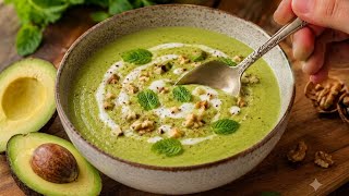 Cold Avocado Soup You’ll Make Every Day This Summer – No Cooking, Ready in 5 Minutes!