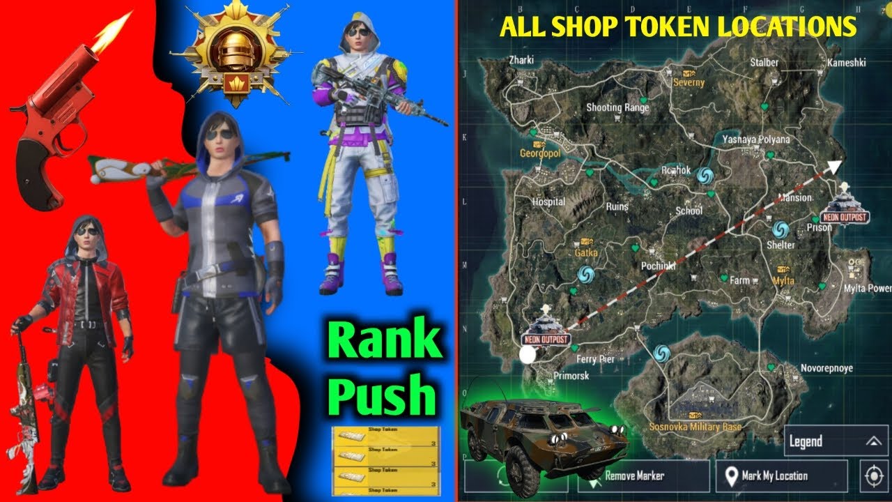 🔥All Secret Shop Token Box Locations in Erangel || BGMI Rank Tips ...
