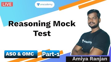 Reasoning Mock Test For OMC & ASO Part-I | Amiya Ranjan Das