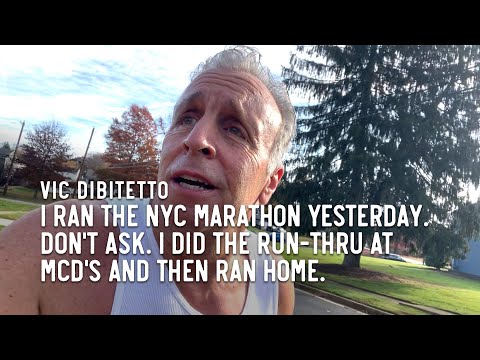 I ran the NYC Marathon yesterday. Don't ask. I did the run-thru at McD's and then ran home.