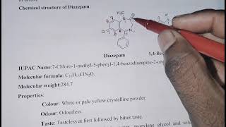 Diazepam Sedatives & Hypnotics D. Pharm first year Pharm Chemistry#structure #iupac #uses #brand nam