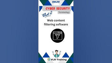 What is Web content filtering software?  cyber security terminology #cybersecurity #vlrtraining