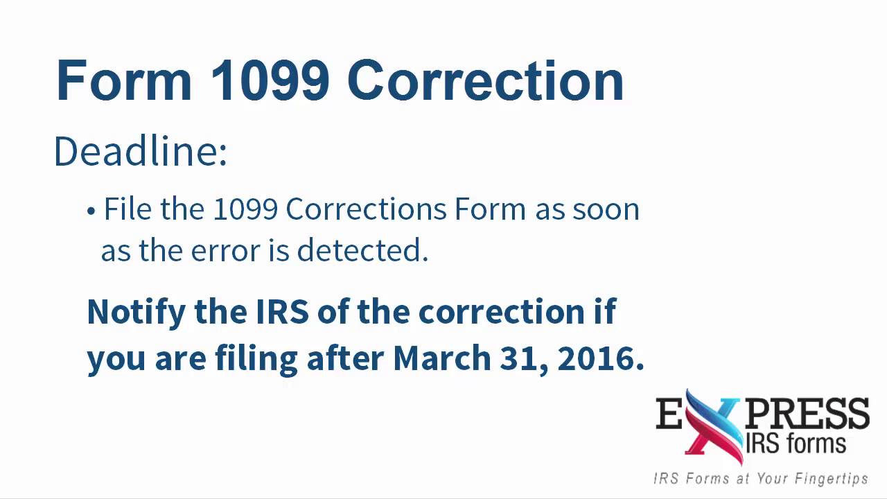 e file form 1099 correction with expressirsforms youtube how to fill out 1096 form