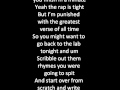 No Love - Eminems Part ONLY (lyrics on screen)