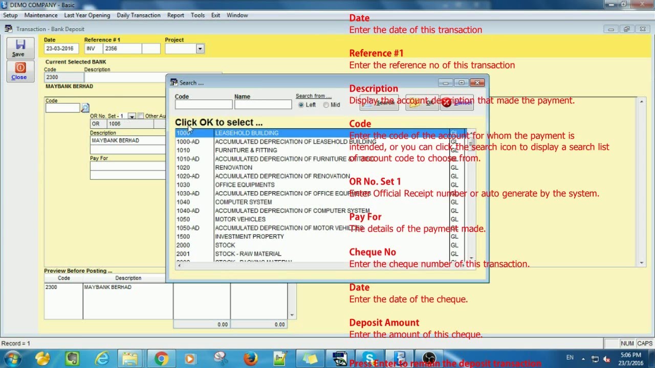 INTACT ACCOUNTING Daily TransactionBankDeposit YouTube