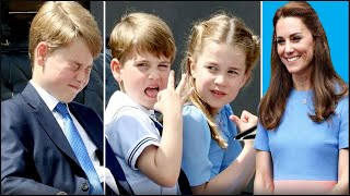George, Charlotte and Louis with great moments at their new school after a stressful time.