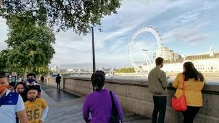 لفه قصيره فى لندن Londonمحيط برج ساعه Big Ben منظر رائع  وهوا فى فتره الصيانه??