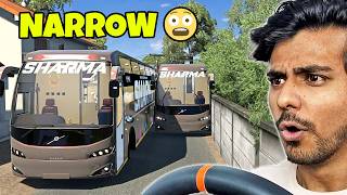 EXTREME NARROW ROAD BUS DRIVE with @NavritGaming8   in Euro Truck Simulator 2 | Cammus C12 screenshot 4
