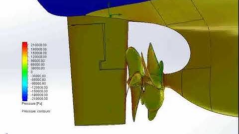 Contra-rotating marine propellers simulation [SolidWorks Flow Simulation]