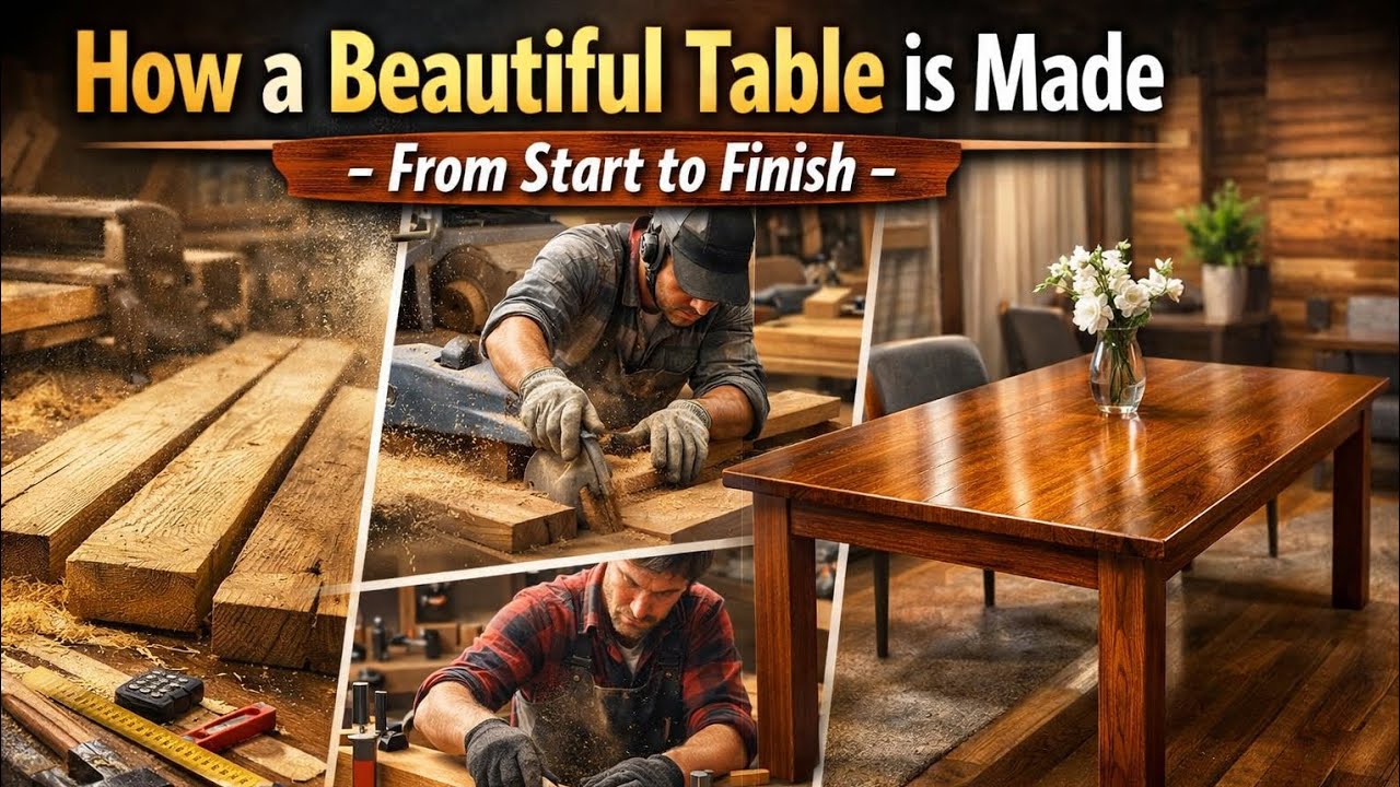 How a beautiful table made in a workshop from start to finish | Home design | wood furniture |