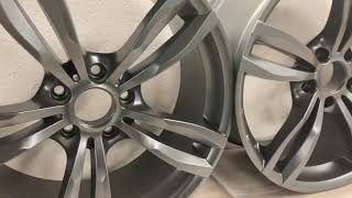 Powder coating BMW rims