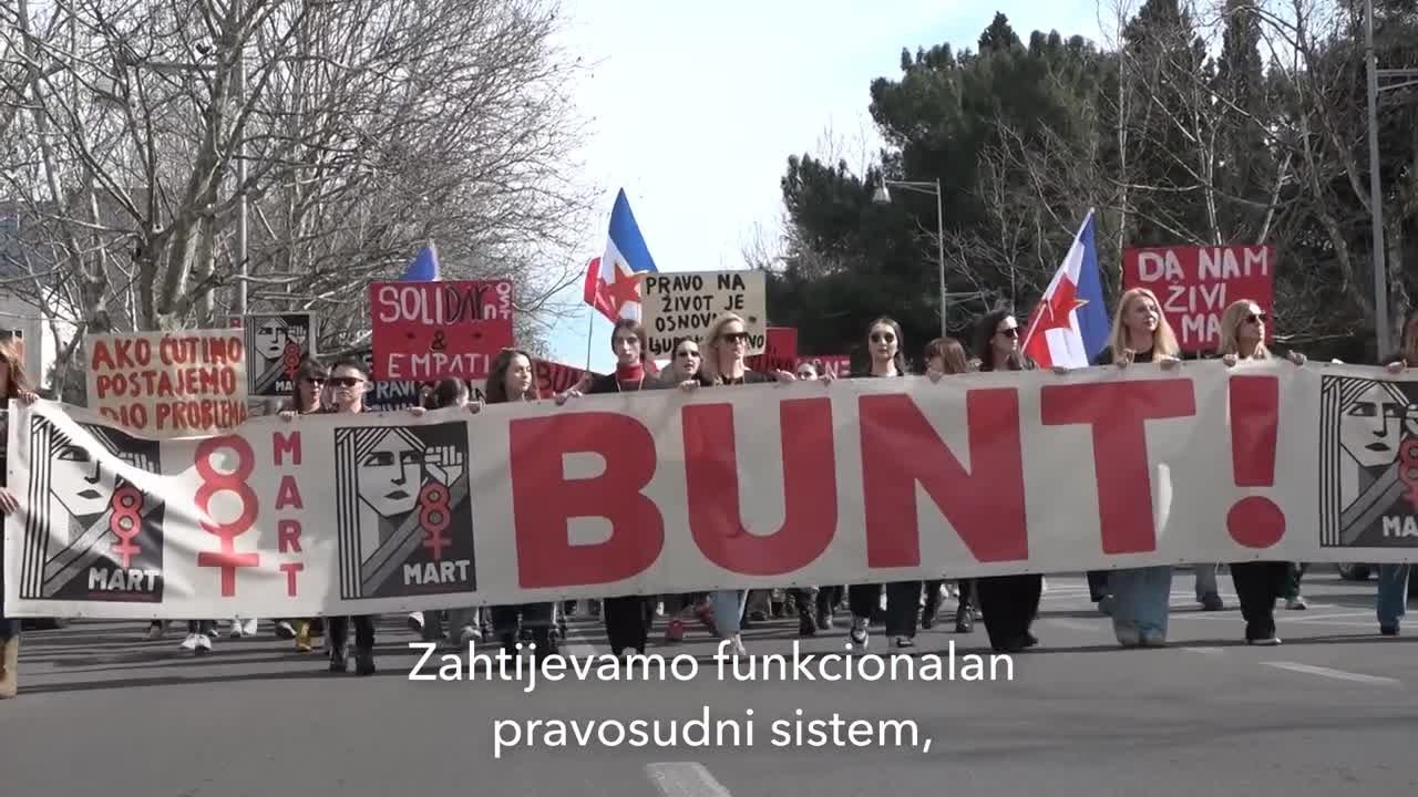 Bunt - tradicionalni osmomartovski marš u Podgorici