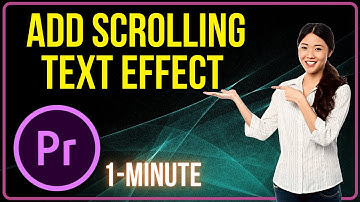 How to Add Scrolling Text Tutorial  Premiere Pro | Learn Adobe #adobepremierepro