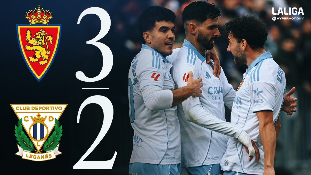 RESUMEN | Real Zaragoza 3-2 CD Leganés | LaLiga Hypermotion