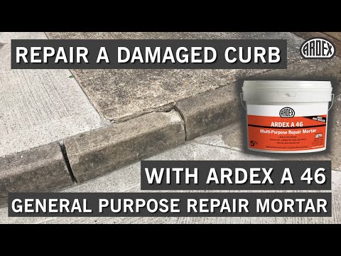 How to repair a damaged concrete kerb with ARDEX A 46 General Purpose Repair Mortar