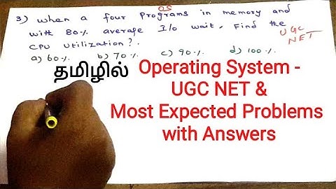 Operating System | NTA NET Solved Problems | UGC NET CS | PG TRB CS | TNSET 2021 | Tami | OS